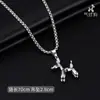 Collar de Acero de Titanio para Hombre, Colgante de Letra de Moda Hip-Hop, Cadena para Suéter Estilo Coreano, Collar Largo Estilo Lujo Ligero, Venta al por Mayor de Joyería