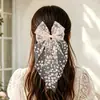 Bestseller transfronterizo lirio del valle pinza de cocodrilo lazo de malla dulce pinza para el pelo tamaño grande accesorio para el pelo de niñas pinza para el pelo de niños