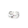 Anillo de Onda Roja y Verde con Apertura de Diamante para Personalidad de Sol y Nube Unisex Europeo y Americano Anillo de Dedo para Dieta Ajustable