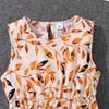 Traje de Ropa Infantil para Niñas de Comercio Exterior Otoño Nuevo Transfronterizo INS Estilo Extranjero Estampado Vestido Infantil Chaqueta de Manga Larga