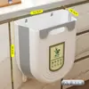 Lixeira de Cozinha Pendurada Doméstica Classificação de Lixo Dobrável Porta de Armário Pendurada na Parede Armazenamento para Banheiro Vaso de Papel