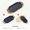 Chapa Teppanyaki de Ferro Fundido, Prato de Bife Estilo Rua, Prato de Carpa para Churrasco, Chapa Retangular para Grelhar Bife Tomahawk