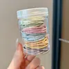 Elásticos de Borracha Pretos Descartáveis para Mulheres Prenderem o Cabelo, Cordas de Cabelo Altamente Elásticas Que Não Danificam o Cabelo, Elásticos de Cabelo para Crianças, Acessórios de Cabelo para Tranças