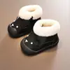 Zapatos de invierno para niños, felpa gruesa, cálidos, suela suave, dibujos animados, estilo nuevo, 1-3.5 años, botines súper lindos para bebé, modernos