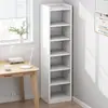 Estantería de Almacenamiento de Libros Cuidadosamente Seleccionada, Gabinete Doméstico Simple de Múltiples Niveles de Pie para Sala de Estar, Estantería Estrecha para Espacios Pequeños contra la Pared para Almacenamiento