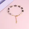 Pulseira de Pedra Natural Super Popular para Mulheres, Pulseira Versátil de Nicho de Alto Padrão, Nova Pulseira Doce de Contas