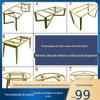 Suporte de perna de mesa de ardósia personalizado, perna de mesa de mármore, prato grande, perna de mesa de centro, prateleira de mesa de metal, estrutura de mesa de aço inoxidável