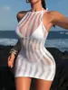 Cobertura de praia europeia vestido sexy vazado proteção solar saia de praia sexy produtos de fábrica em estoque