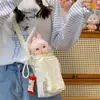 Bolsa para Garrafa de Água Colorida Doce Fresca de Alto Valor Estilo Japonês Nova para Mulheres, Bolsa Transversal Leve para Compras e Viagem