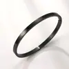 Pulsera Popular Transfronteriza de Acero Inoxidable 4mm Hebilla de Anillo Lisa Sencilla Chapado en Oro de 18K Joyería de Acero de Titanio Venta al por Mayor