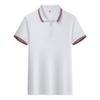 Nueva ropa de trabajo empresarial, camisa publicitaria de manga corta con solapa estampada, polo de actividad, camisa cultural, logotipo personalizado bordado