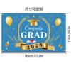 Nueva pancarta de la temporada de graduación de Amazon con fondo de tela con tema de oro negro, pancarta de graduación, pancarta de puerta, pareado para mapear la producción