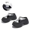 Chinelos Personalizados Toe-Toe para Mulheres no Verão, Chinelos de Solado Grosso e Aumento de Altura para Uso Externo, Sapatos Casuais Femininos Meio Sapatos da Moda e de Alto Padrão