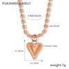 Collar Europeo y Americano Ins Luz Lujo Diseño Nicho Amor Cuentas de Arroz Moda Elegante Versátil Acero de Titanio Chapado en Oro de 18K Cadena Clavicular
