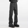Calça Reta Boca de Sino Nova Preta para Primavera e Outono para Homens, Estilo Americano Emagrecedora High Street Casual Tendência Versátil Calça Cargo Calça Social