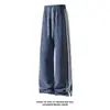 Coleção Outono 2026: Calça de Moletom Branca com Padrão de Escamas de Dragão e Listras Triplas, Tamanhos M-5XL, HK26990-Especial P32