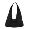 Bolsa Tote Simples Transfronteiriça para Mulheres, Grande Capacidade, Bolsa de Ombro Casual Tendência, Bolsa de Mão Relaxada Estilo Coreano