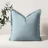 Venta Caliente Transfronteriza Funda de Cojín Casual de Color Sólido Algodón Lavado Borla Bigote Bohemio para Sofá Sala de Estar