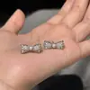 Estilo Idêntico de Zhao Lusi! Brincos de Laço com Strass Brilhante e Pérolas para Mulheres, Brincos de Luxo Leve e de Alta Qualidade, Acessórios de Orelha Extremamente Bonitos