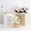 Saco para Embalagem de Buquê, Papel Kraft Vintage, Flores Secas, Saco para Flores Frescas, Bolsas Tote Grandes e Pequenas, Bolsa Floral para Floricultura, Presente Estilo Ins