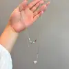 Colar Suéter Corrente de Prata em Camadas Duplas, Corrente para Clavícula com Pingente de Cintura em Camadas de Alto Padrão, Acessório Casual Versátil de Luxo Leve
