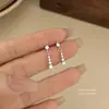 Brincos de Franja Gota d'Água Pequenos em Prata S999 para Mulheres, Versáteis, Luxo Leve, High-End, Elegantes, Brincos Cravejados com Zircônia, Atacado
