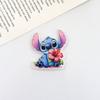 Broche Grande de Acrílico de Stitch de Dibujos Animados Anime Muñeco Lindo de Stitch Colgante Decorativo para Ropa Bolsa