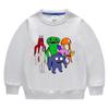 2023 primavera e outono desenho animado estilo coreano novo pequeno e médio roupas infantis em torno do pescoço suéter infantil manga comprida algodão masculino e feminino top de bebê