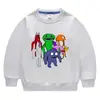 2023 primavera e outono desenho animado estilo coreano novo pequeno e médio roupas infantis em torno do pescoço suéter infantil manga comprida algodão masculino e feminino top de bebê