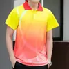 Camisetas de Bádminton de Manga Corta Europeas y Americanas, Ropa Deportiva de Secado Rápido, Polos, Uniformes de Equipo, Trajes de Fitness para Correr, Jerseys Personalizados
