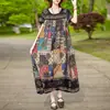 Elegante Bata de Noche de Algodón y Seda de Gama Alta para Verano, Nueva, Holgada, Casual, para el Hogar, para Madres de Mediana Edad y Mayores, para Mujeres