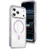 Adequado para Capa de Celular Magnética de Alta Transparência Apple 17, Capa Protetora Shell iPhone 16 Pro Max com Faixa Anticolisão Cobertura Total 15