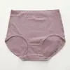 Flor pré-corte 3001 Khmer plus size calcinhas femininas para mães de meia-idade e idosas, lisas, cor sólida, cintura média e roupa íntima para gordas