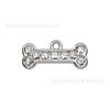 Colgante de joyería de llave DIY, colgante de aleación, superficie de diamante cromado, huellas de perro, etiqueta de perro mascota, accesorios de colgante