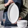 Louça de Cerâmica com Cor Sob Esmalte Pratos Estilo Escandinavo Simples Tigelas e Pratos de Celebridade da Internet Conjunto de Pratos Domésticos Tigelas para Comer para Micro-ondas