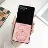 Funda Protectora de Dibujos Animados Jingle Cat para Teléfono Móvil Samsung Zflip4 Anime Anti-Caídas y Antideslizante Flip7 Nueva Versión para Parejas