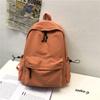 Mochila escolar feminina, estilo coreano, de cor sólida, simples, para estudantes, faculdade, grande capacidade, resistente ao desgaste, para viagem