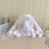 Bolsa transversal de pelúcia de coelho estilo soft girl japonesa Acessório Lolita bolsa de ombro fofa com corrente de pérolas atacado