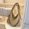Bolso Estilo Perezoso Coreano para Mujer Bolso de Moda Nicho Waffle Bolso de Hombro Bolso Bandolera Casual para Estudiante Universitario