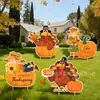 2026 Novo Sinal de Chão de Ação de Graças Transfronteiriço Conjunto de Nove Peças de Abóbora Sinal para Jardim Externo Decorações de Festa de Feriado