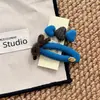 Grampo de Cabelo Flor de Lã Outono e Inverno Lado BB Clip Novo 2025 High-End Clipe para Franja Doces Acessórios de Cabelo Grampo de Cabelo