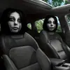 Capa de encosto de cabeça de carro com design de fantasma de terror, fronha de carro, capa de assento à prova de poeira, pode ser personalizada com sua própria imagem como capa de apoio para cabeça e pescoço