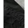 Tamanho europeu [Masculino Transfronteiriço] Nova camisa longa de ganga preta não elástica para homem para todas as estações