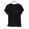 Novedad Verano 2026: Camiseta de Tencel y Lana Bordada de Alta Resistencia con Caballo, Cuello Redondo, Manga Corta, Corte Ajustado Versátil