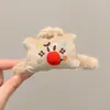 Pinza de Garra de Peluche de Dibujos Animados Dulce para Mujer Pinza para el Cabello de la Parte Posterior de la Cabeza Estilo Coreano Exquisita Pinza de Tiburón Pinza para Moño Pinza de Pelo
