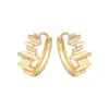 Pendientes de línea geométrica irregular Xuping, pendientes de moda de aleación de cobre de nicho transfronterizos europeos y americanos, pendientes personalizados al por mayor