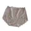 Calcinha feminina de renda floral retrô estilo francês, cintura média, que abraça o quadril, confortável, respirável, com forro 100% algodão, e design triangular de alta elasticidade