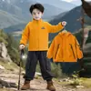 Chaqueta cortavientos de otoño para niños, abrigo con capucha tres en uno para niños pequeños, nuevo modelo 2026, prenda superior exterior para niños