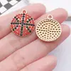 Colgante Deportivo de Bola de Aleación con Goteo de Aceite Incrustado de Diamantes Transfronterizo Accesorio de Joyería para Bricolaje Colgante Individual Collar de Baloncesto Llavero