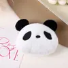 Suave y Pegajoso Imitación Piel de Conejo Cabeza de Panda Peluche Relleno Accesorios Bordado Blanco y Negro Dibujos Animados Accesorios de Panda Accesorios de Colgante DIY